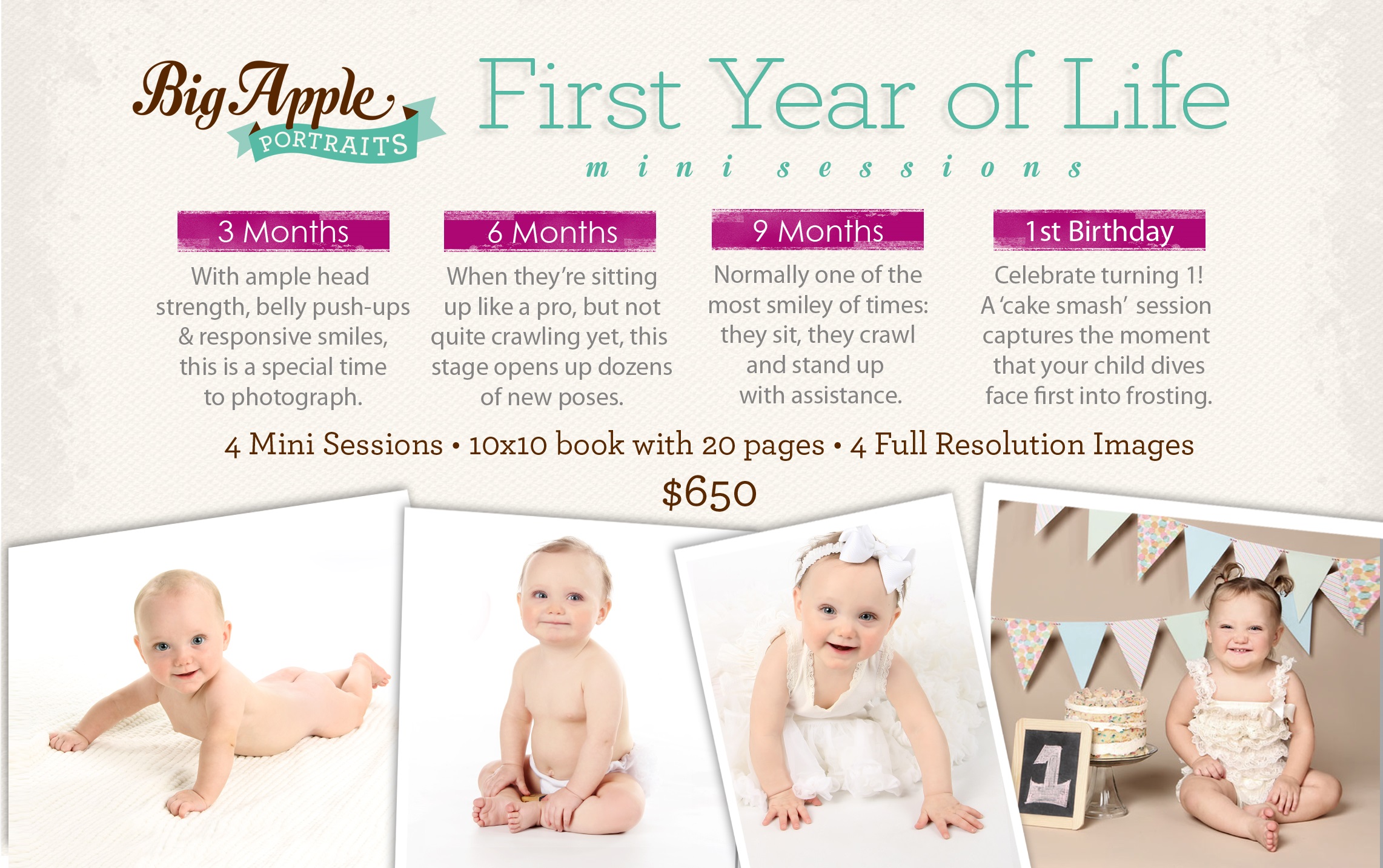 baby photography packages first year